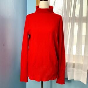 French Connection Red Mockneck Sweater Size Medium